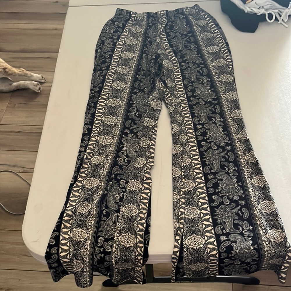 papaya flared pants
